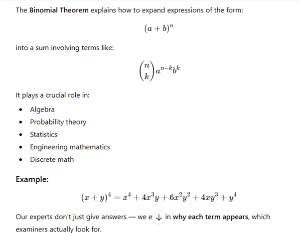 binomial theorem expansion formula