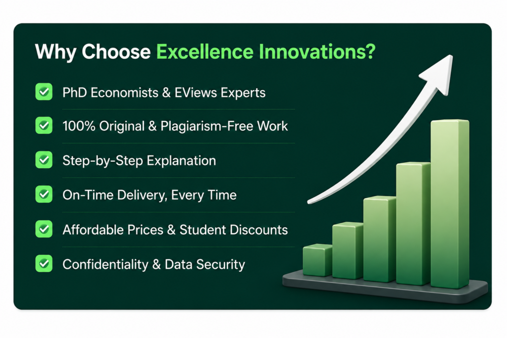 Why choose Excellence Innovations for EViews assignment help and econometrics support
