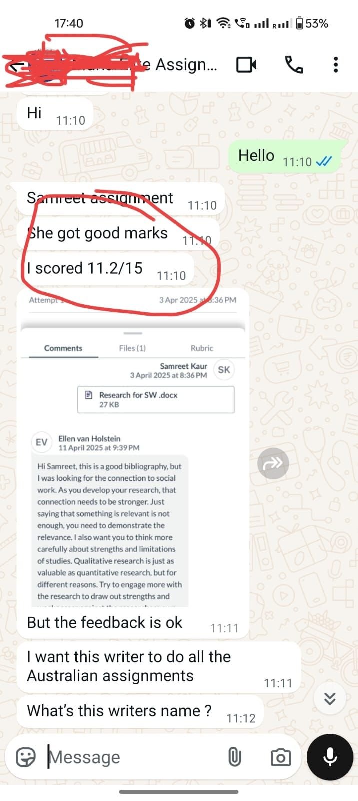 Client testimonials