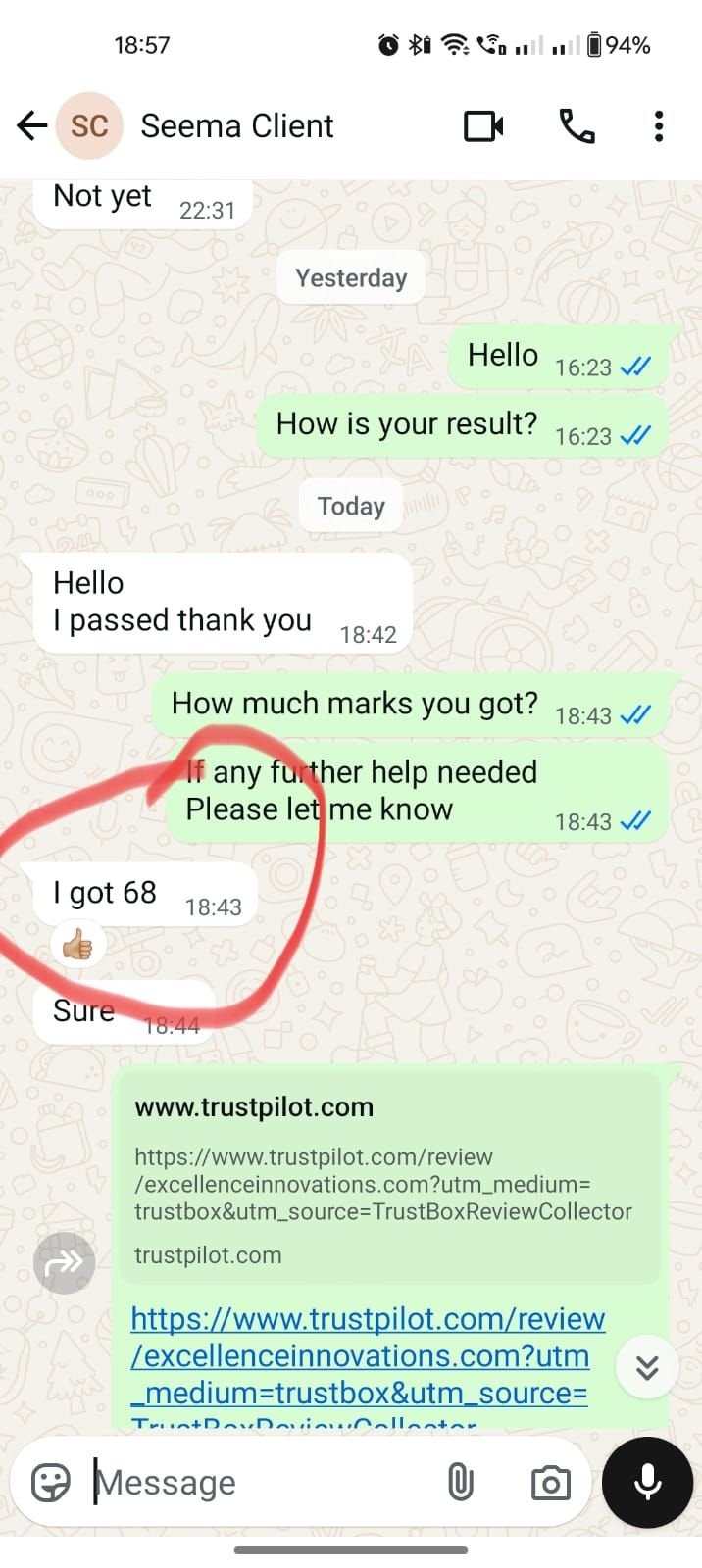 Client testimonials
