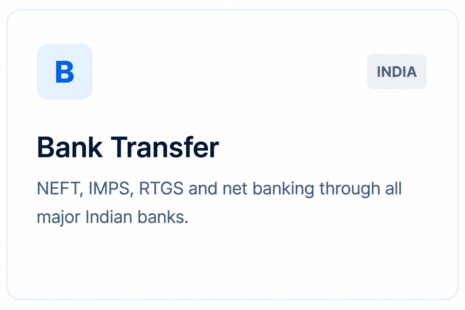 Bank Transfer Payment Method | Excellence Innovations