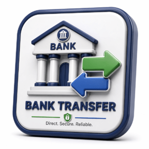 Bank transfer payment method icon