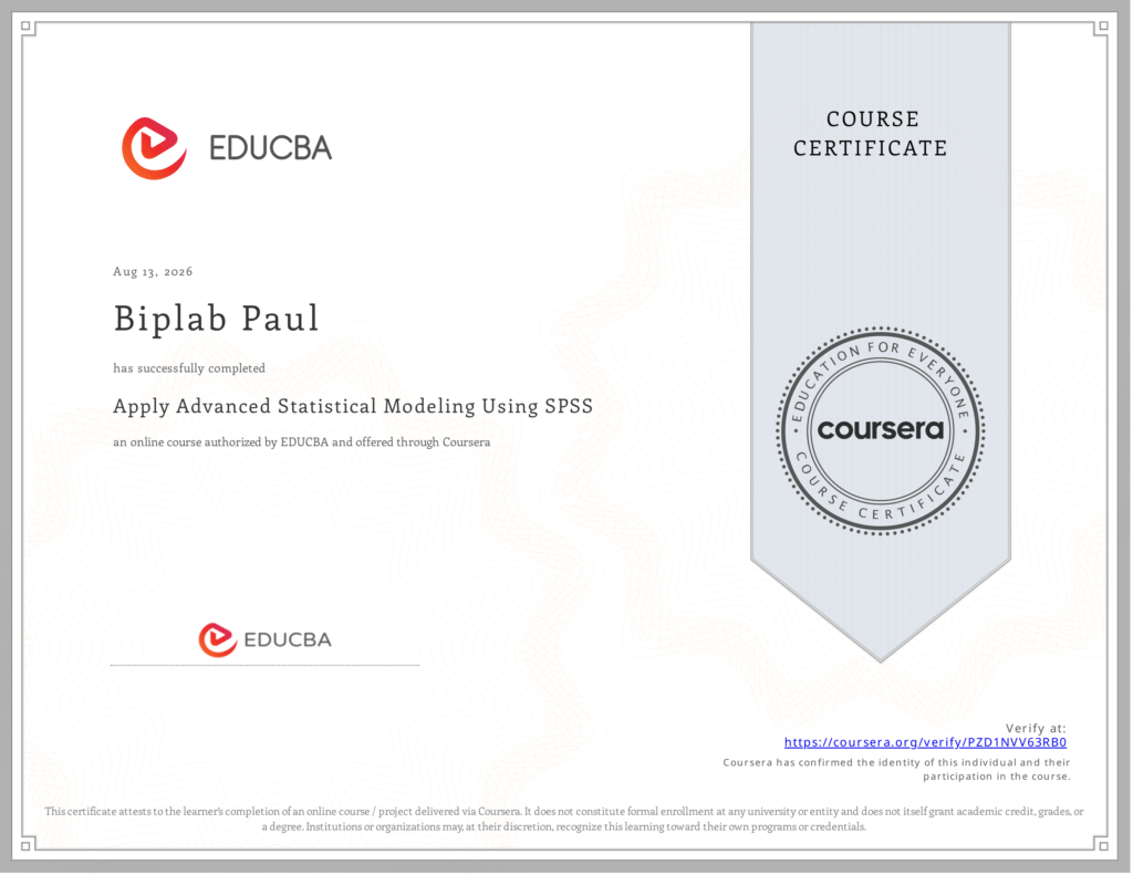 Certified SPSS expert