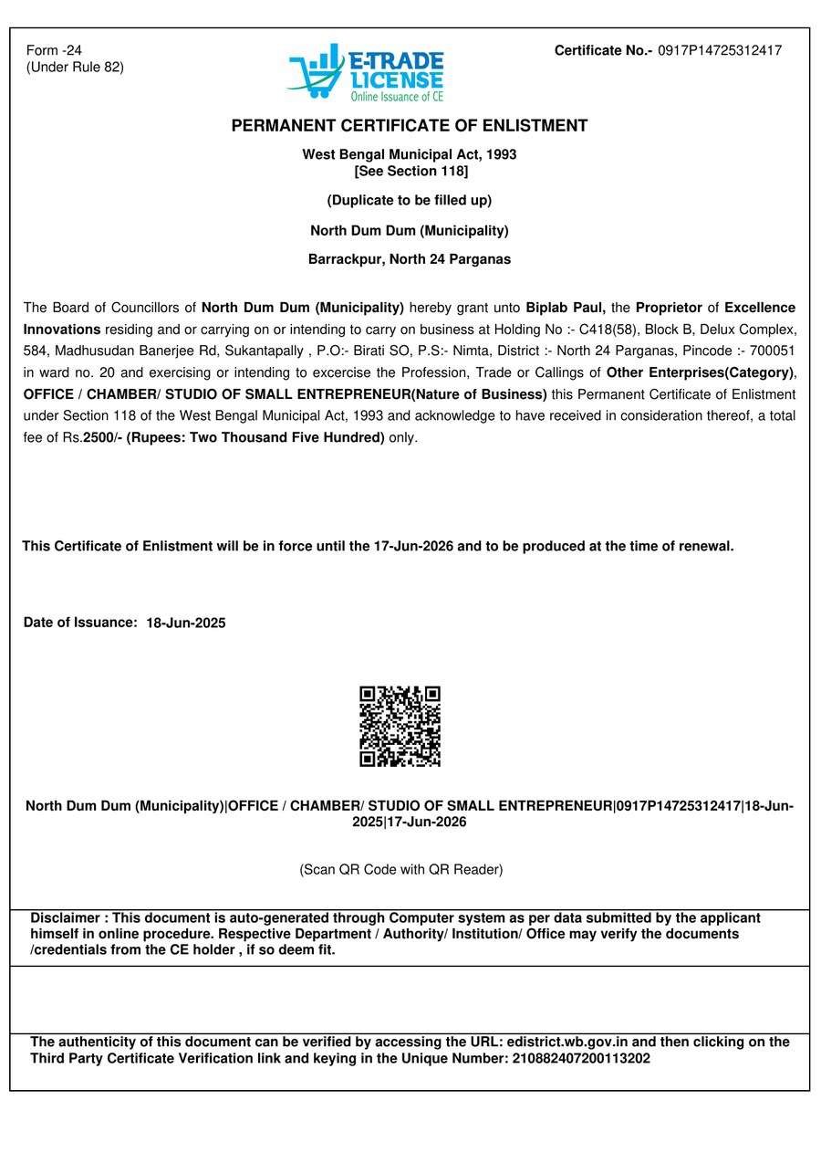 Trade License Excellence Innovations 2025