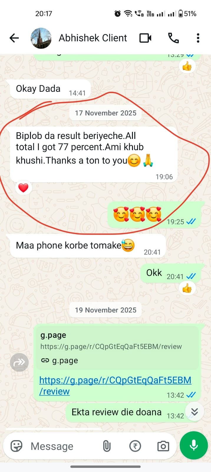 Client testimonials