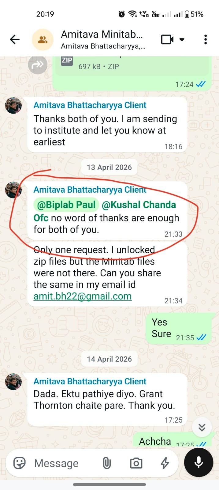 Client testimonials