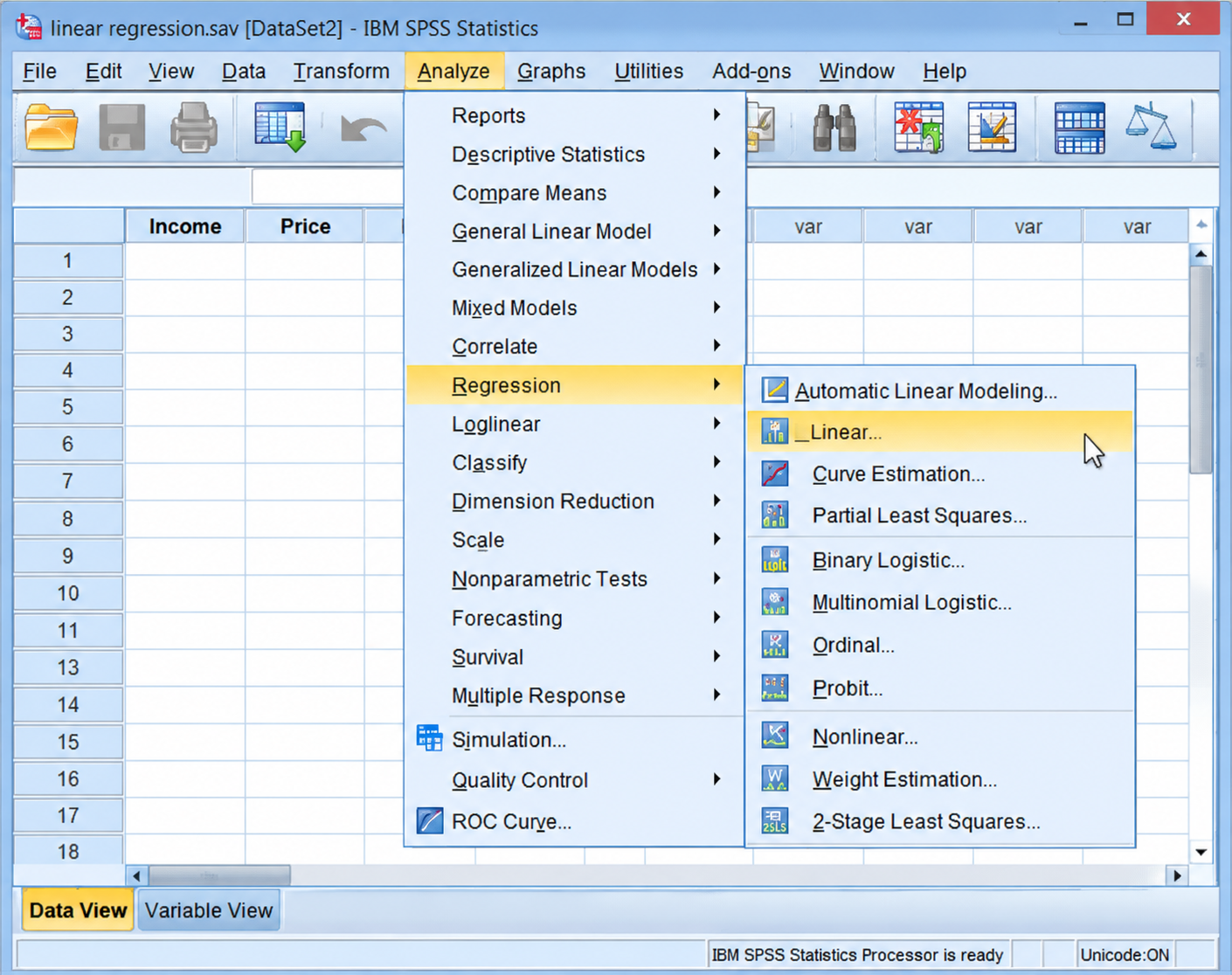 Run and Interpret a Regression Analysis in SPSS
